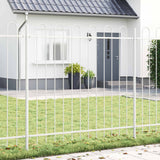 Vidaxl tuinhek 4 pcs wit 6,8 x 0,8 m poedercoating staal