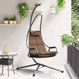 Vidaxl hangende ei-stoel koffiebruin 94 x 107 x 196,5 cm staal