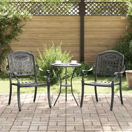 Vidaxl tuinstoel 2 st zwart aluminium