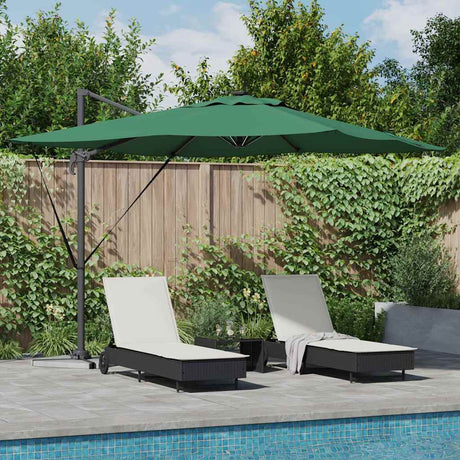 Vidaxl parasol groen 286 x 284 x 270 cm aluminium en polyester