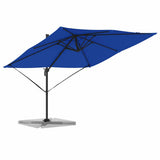 Vidaxl roma parasol blauw 286 x 284 x 265 cm aluminium en polyester