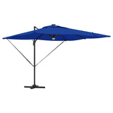 Vidaxl roma parasol blauw 286 x 284 x 270 cm aluminium en polyester