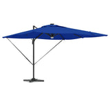 Vidaxl roma parasol blauw 286 x 284 x 270 cm aluminium en polyester