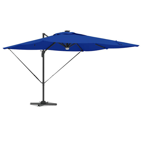 Vidaxl roma parasol blauw 286 x 284 x 270 cm aluminium en polyester