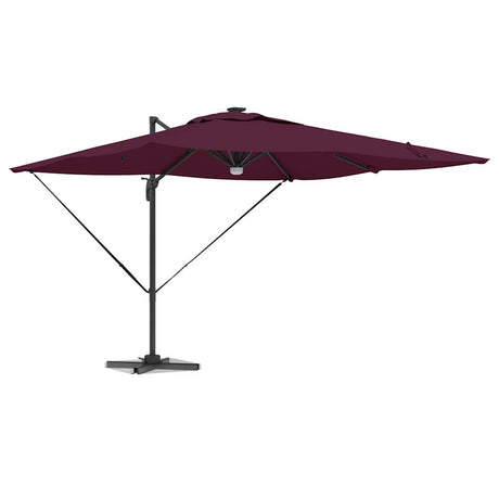 Vidaxl roma parasol rood 286 x 284 x 270 cm aluminium en polyester
