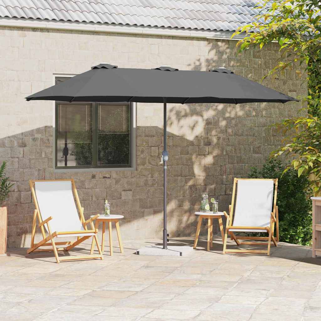 Vidaxl tuinparasol antraciet 370 x 197 x 239 cm polyester en aluminium