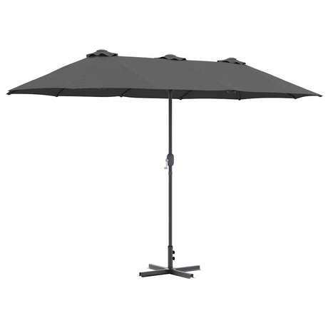 Vidaxl tuinparasol antraciet 370 x 197 x 239 cm polyester en aluminium