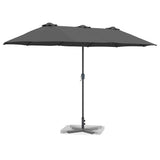 Vidaxl tuinparasol antraciet 370 x 197 x 239 cm polyester en aluminium