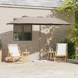 Vidaxl tuinparasol taupe 370 x 197 x 239 cm polyester en aluminium