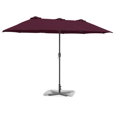 Vidaxl tuinparasol bordeaux rood 370 x 197 x 239 cm