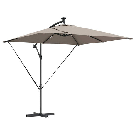 Vidaxl cantilever banana parasol taupe 249 x 249 x 250 cm