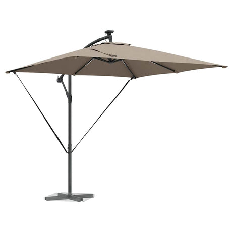 Vidaxl cantilever banana parasol taupe 249 x 249 x 250 cm
