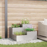 Vidaxl tuin bloempot zilver 80 x 80 x 60 cm roestvrij staal