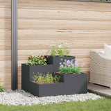Vidaxl tuin bloempot antraciet 100 x 100 x 60 cm staal
