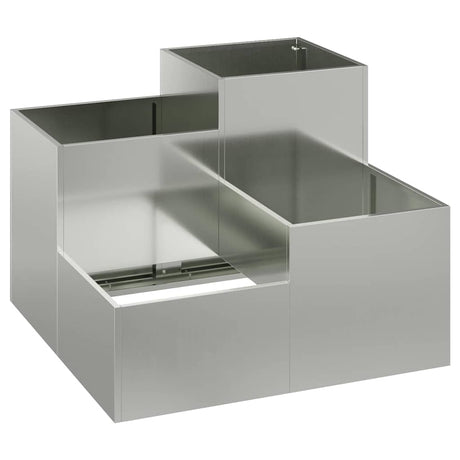Vidaxl tuin bloempot zilver 100 x 100 x 60 cm gegalvaniseerd staal