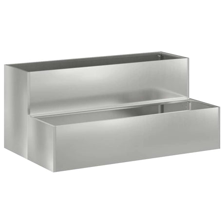 Vidaxl tuin bloempot zilver 100 x 60 x 45 cm gegalvaniseerd staal