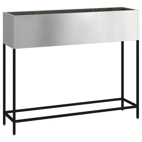 Vidaxl verhoogde tuin plantbak zilver 100 x 26 x 82 cm roestvrij staal