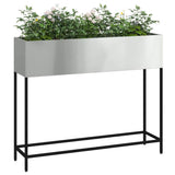 Vidaxl verhoogde tuin plantbak zilver 100 x 26 x 82 cm