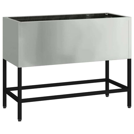 Vidaxl verhoogde tuin plantbak zilver 60 x 26 x 45 cm