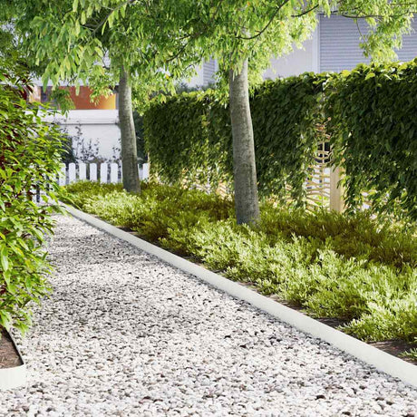 Vidaxl tuinrand 30 pcs wit 100 x 0.05 x 20 cm koudgewalst staal