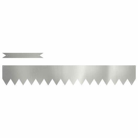 Vidaxl tuinrand 30 pcs zilver 100 x 0.05 x 20 cm gegalvaniseerd staal