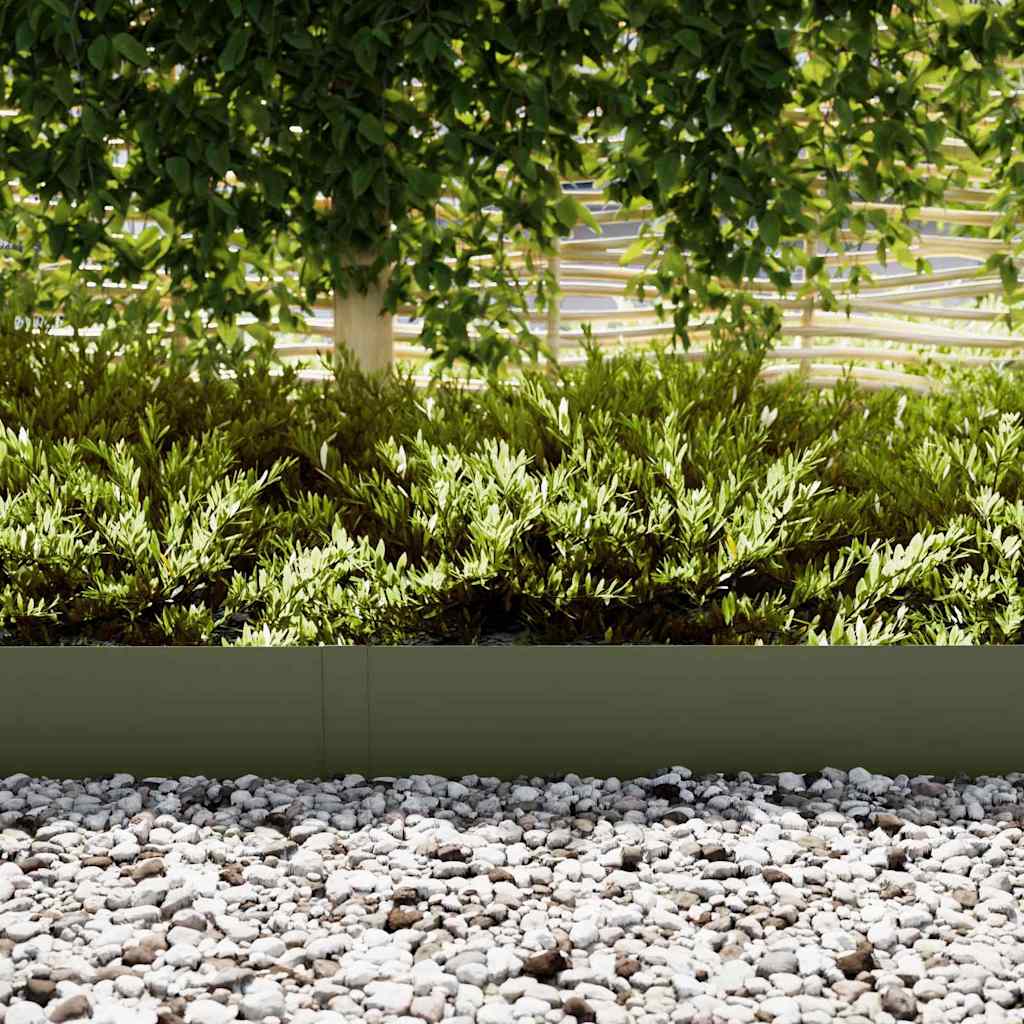Vidaxl tuinrand 30 pcs olijf groen 100 x 0.05 x 20 cm