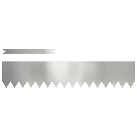 Vidaxl tuinrand 30 pcs zilver 100 x 0.05 x 20 cm gegalvaniseerd staal