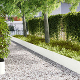 Vidaxl tuinrand 10 pcs wit 100 x 0.05 x 20 cm koudgewalst staal