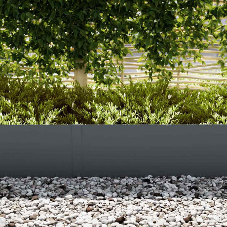 Vidaxl tuinrand 10 pcs antraciet 100 x 0.05 x 20 cm koudgewalst staal