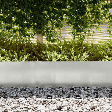 Vidaxl tuinrand 10 pcs zilver 100 x 0.05 x 20 cm roestvrij staal