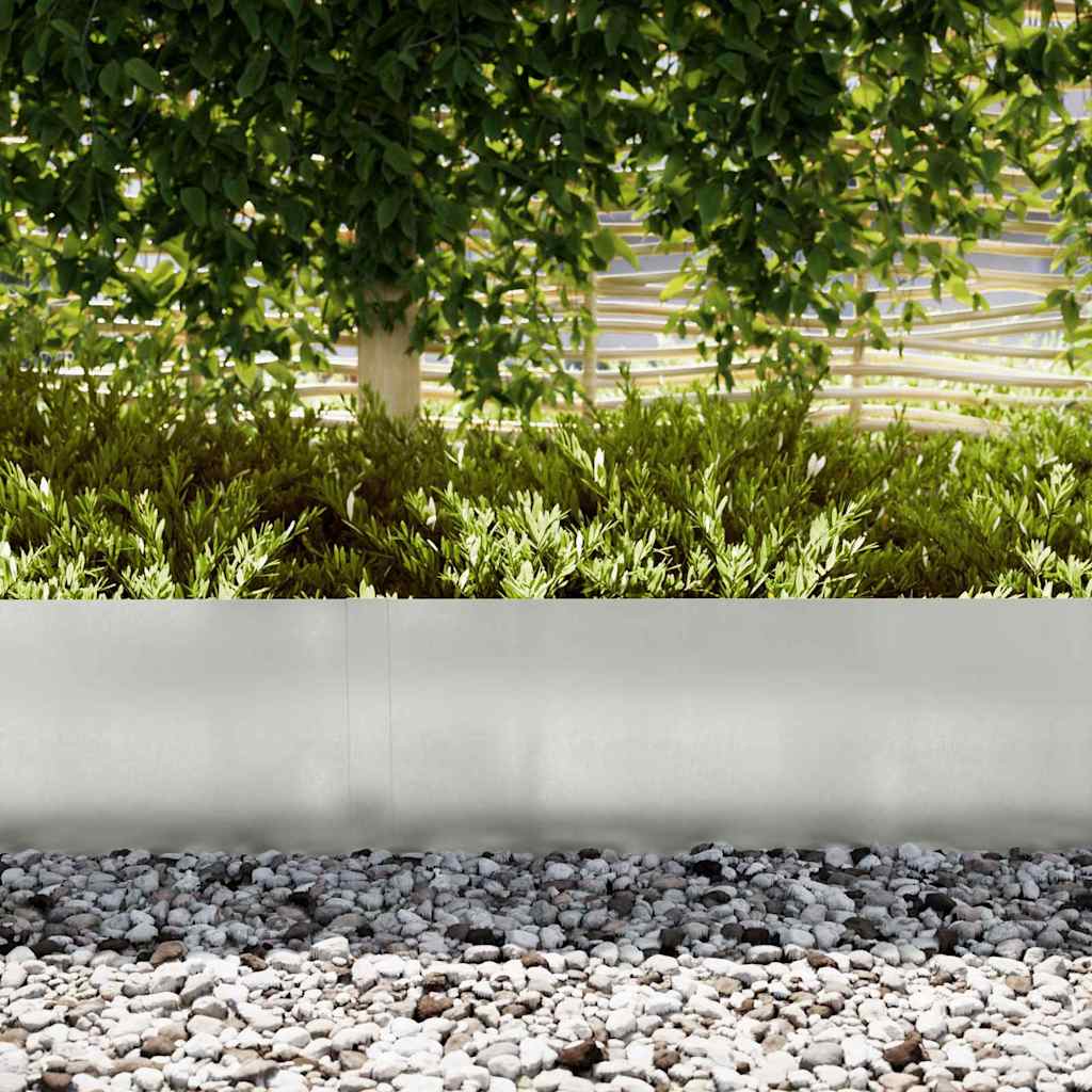 Vidaxl tuinrand 20 pcs zilver 100 x 0.05 x 20 cm roestvrij staal