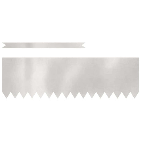Vidaxl tuinrand 20 pcs zilver 100 x 0.05 x 20 cm roestvrij staal