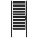 Vidaxl tuinhek afsluitbaar 100x180 cm aluminium zwart