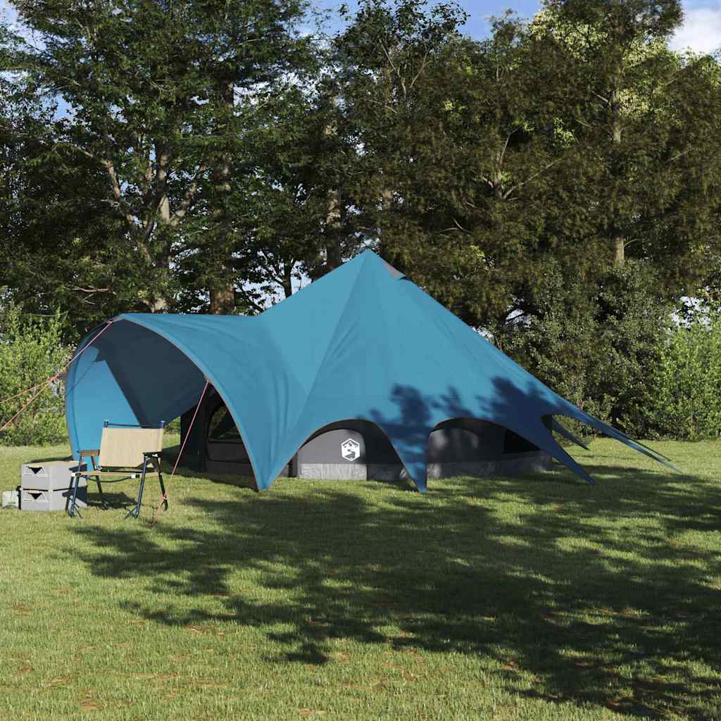 Vidaxl teepee tent met dak blauw en grijs 600 x 600 x 347 cm