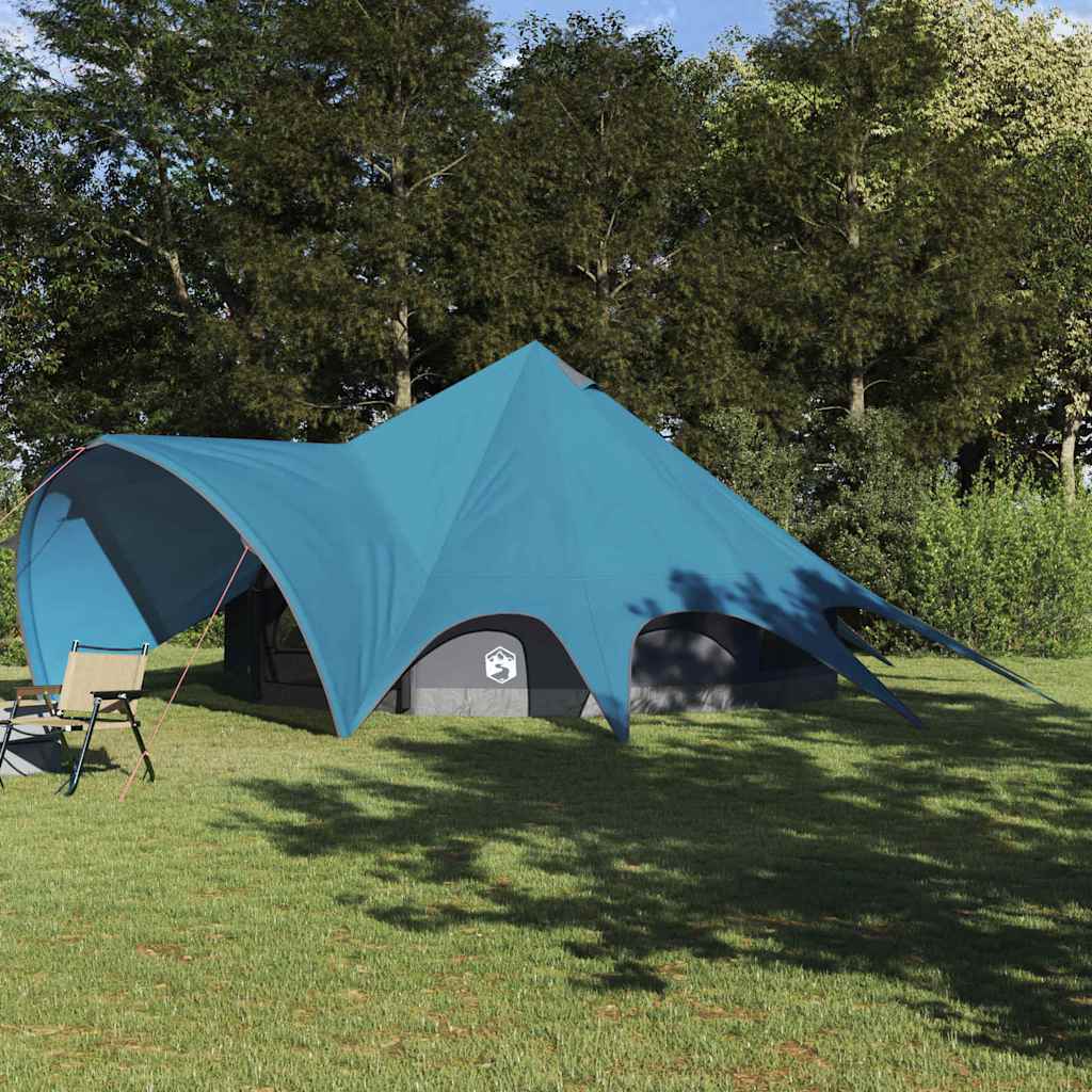 Vidaxl teepee tent met dak blauw en grijs 600 x 600 x 347 cm