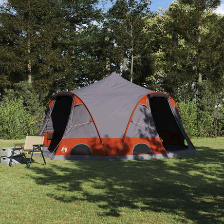 Vidaxl koepeltent met dak grijs en oranje 505 x 450 x 248 cm
