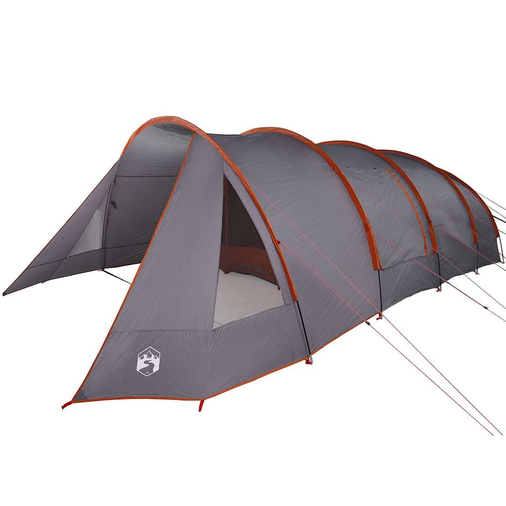 Vidaxl tunneltent met dak grijs en oranje 778 x 356 x 210 cm