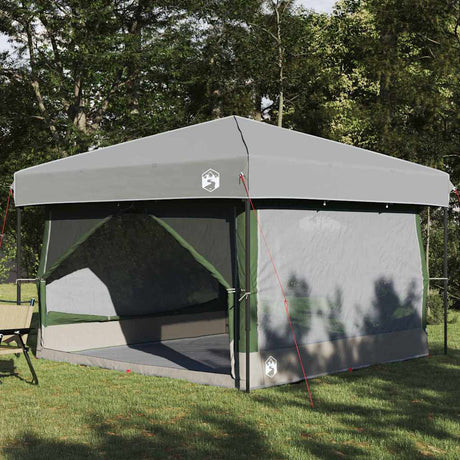 Vidaxl binnentent met dak met opslag groen en grijs 300 x 300 x 250 cm
