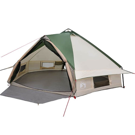 Vidaxl teepee tent met dak met opslag groen en wit 490 x 410 x 210 cm