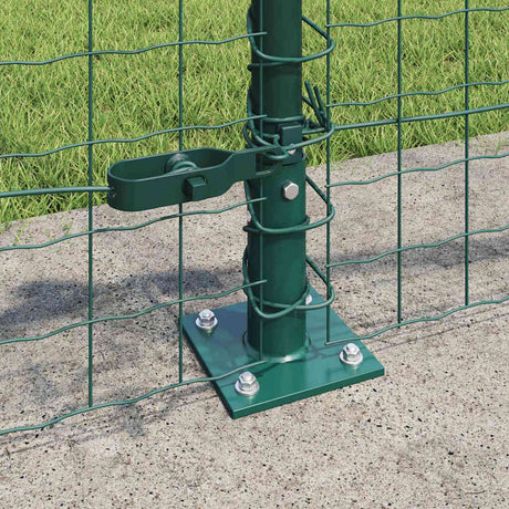 Vidaxl afrasteringspaal 7 pcs groen staal