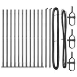 Vidaxl afrasteringspaal 13 pcs grijs staal