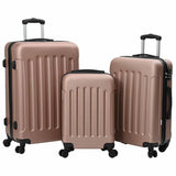 Vidaxl koffer met slot 3 pcs rose gold 50 x 31 x 78 cm abs kunststof