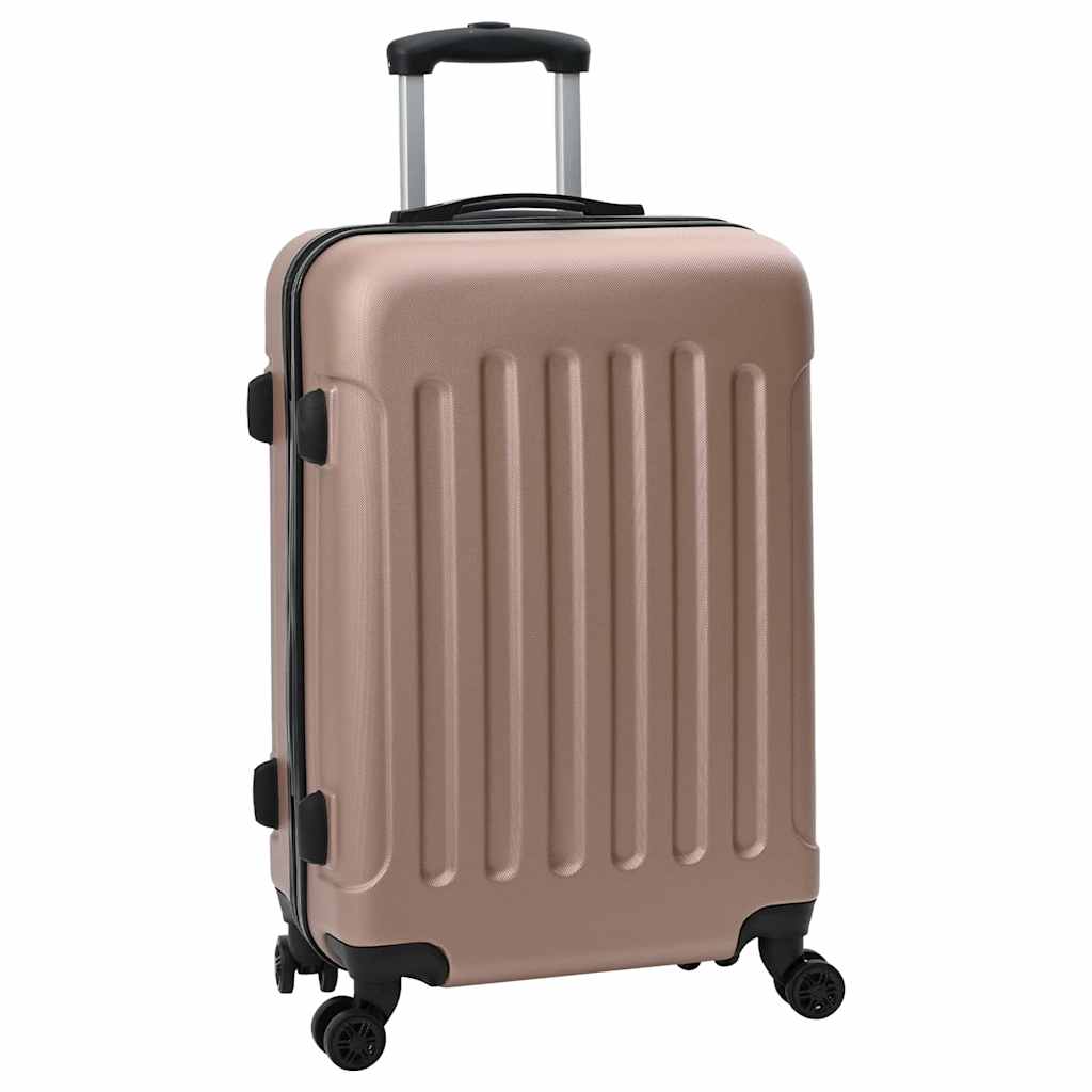Vidaxl koffer met slot 3 pcs rose gold 50 x 31 x 78 cm abs kunststof