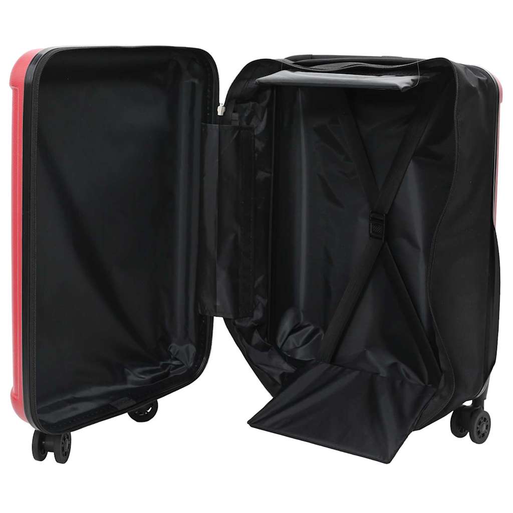 Vidaxl koffer met slot rood 34 x 23 x 55.5 cm abs kunststof