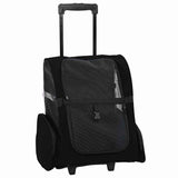Vidaxl huisdierentrolley 3-in-1 48x32x(57-106) cm oxford stof zwart