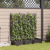 Vidaxl tuin bloempot 3 pcs bruin 120 x 40 x 125,5 cm staal