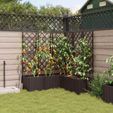 Vidaxl tuin bloempot 5 pcs bruin 120 x 120 x 143 cm staal