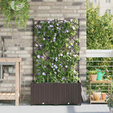 Vidaxl tuin bloempot 2 pcs bruin staal