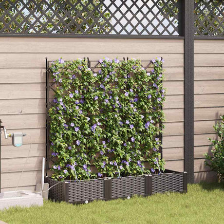 Vidaxl tuin bloempot 3 pcs bruin staal