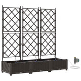 Vidaxl tuin bloempot 3 pcs bruin staal